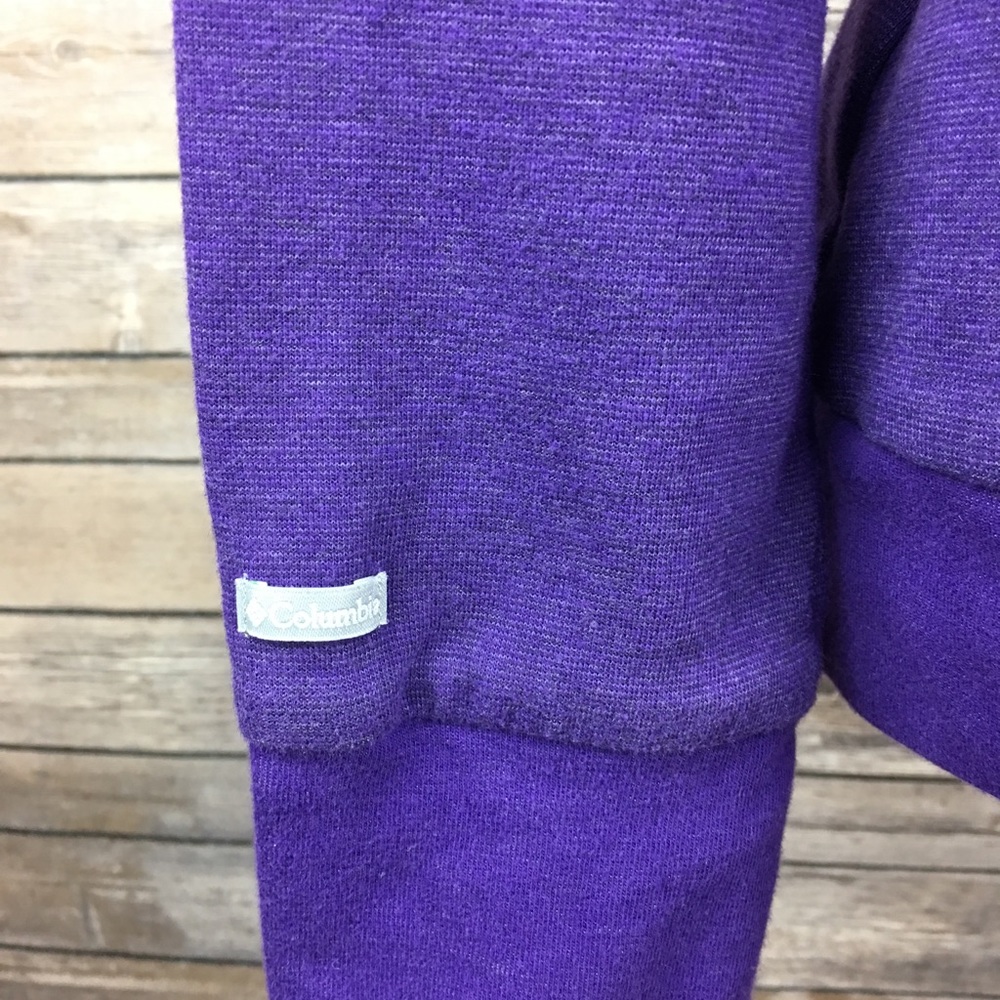 Columbia Purple Teal Trim Lightweight Zip Jacket M - Picture 6 of 8